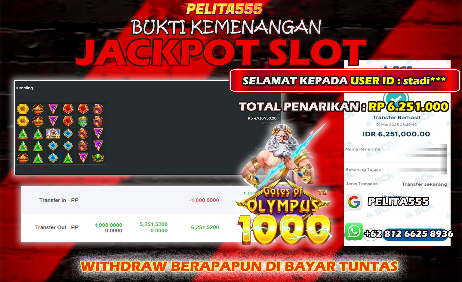 BUKTI JP SLOT GATE OF OLMYPYS 1000 12 MARET 2025