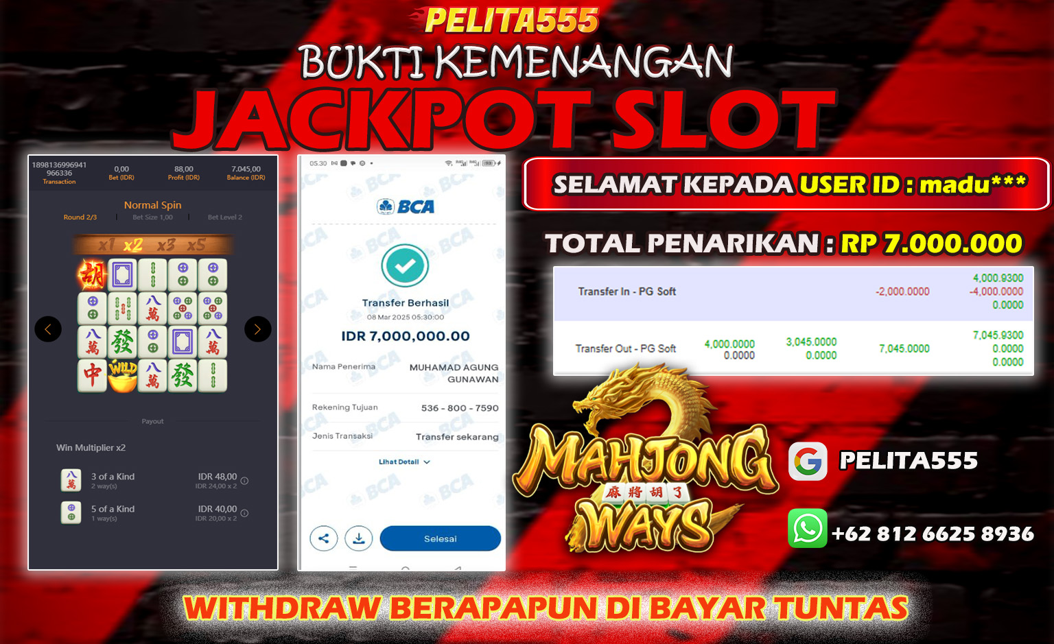 BUKTI JP SLOT KEDUA PG SOFT 11 MARET 2025