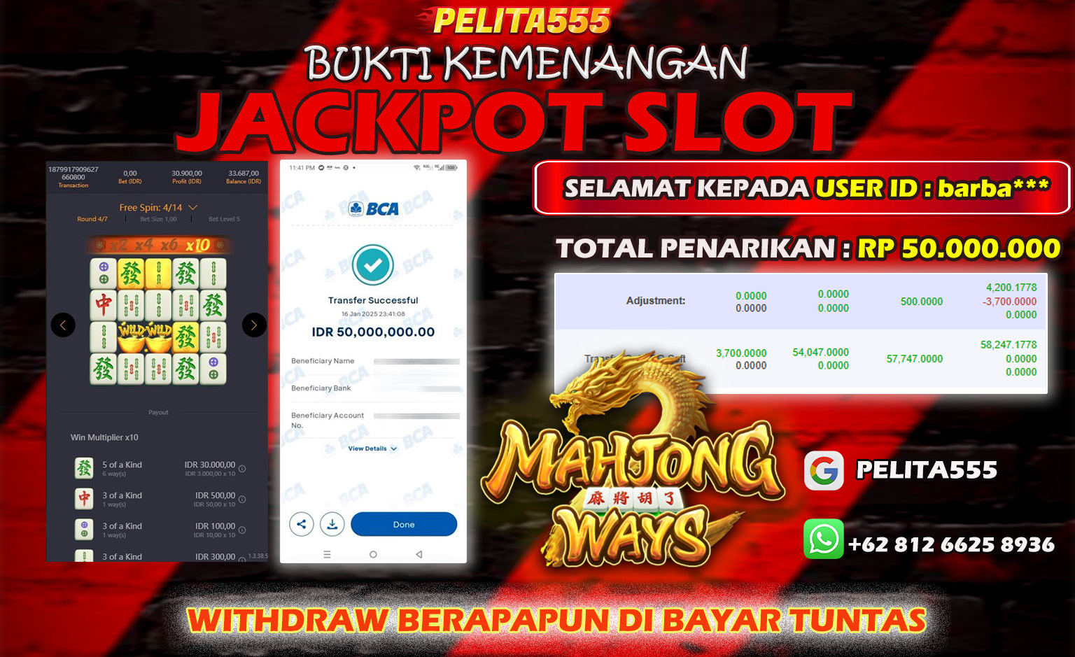 BUKTI JP SLOT MAHJONG WAYS JP BESAR PG SOFT 12 MARET 2025