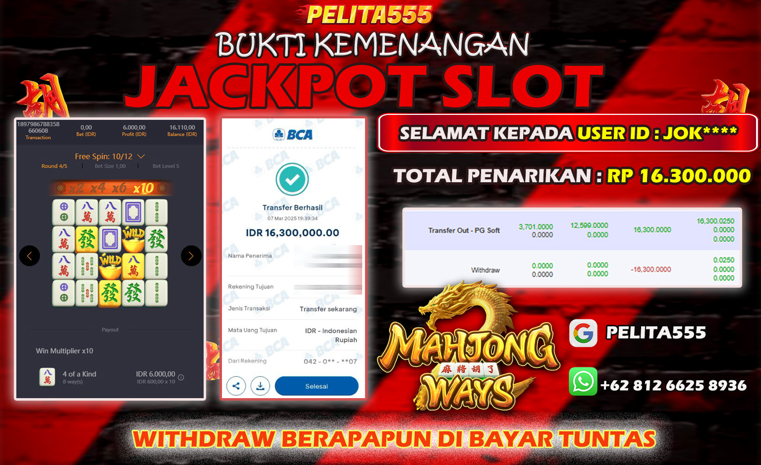 BUKTI JP SLOT PG SOFT 10 MARET 2025