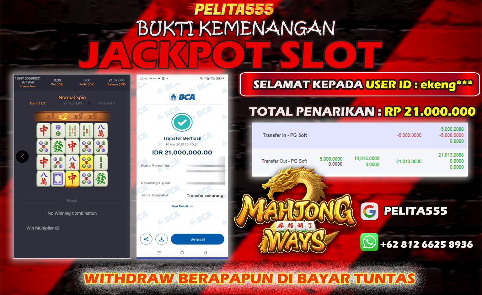 BUKTI JP SLOT PG SOFT 11 MARET 2025